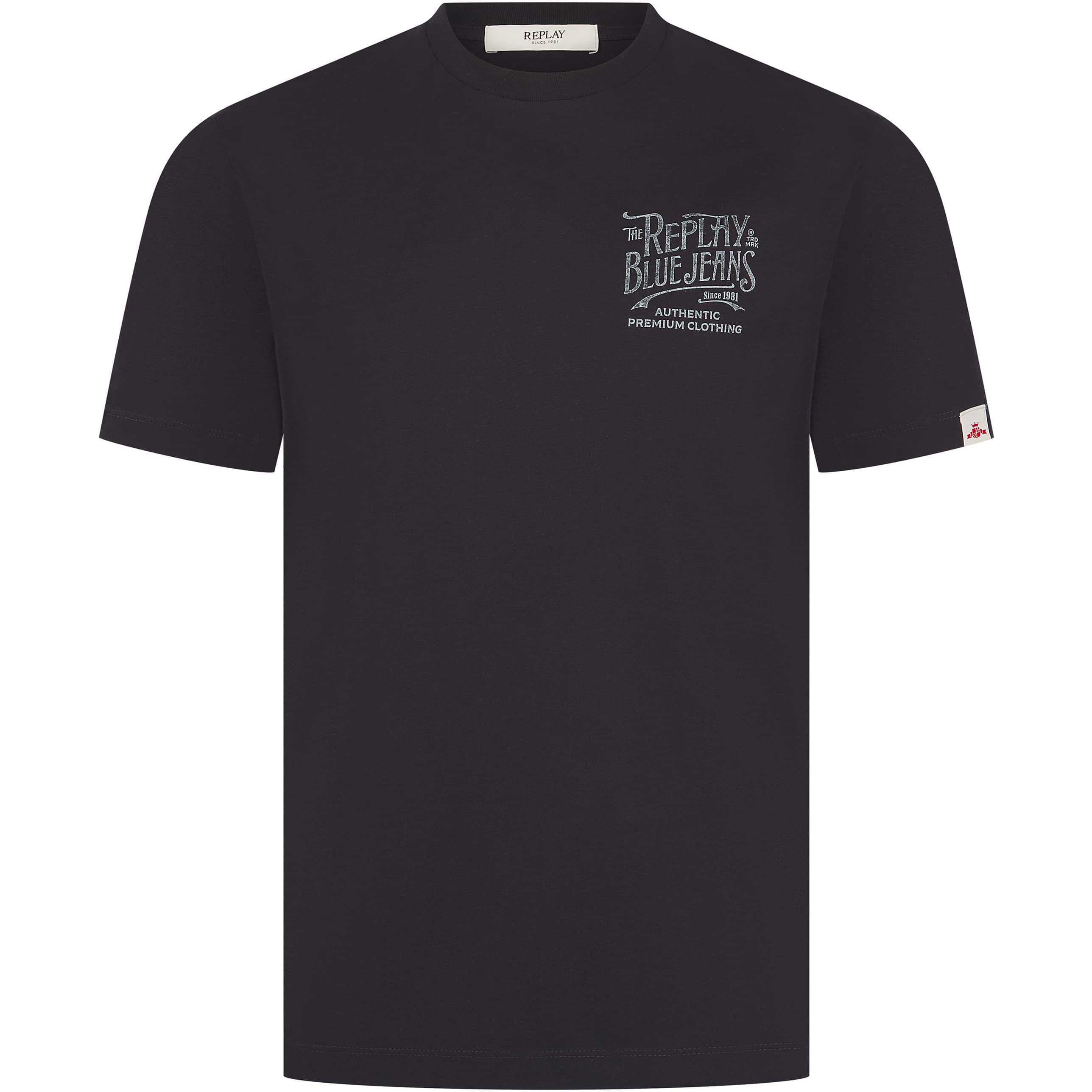 REPLAY DISTRESSED LETTERING T-SHIRT