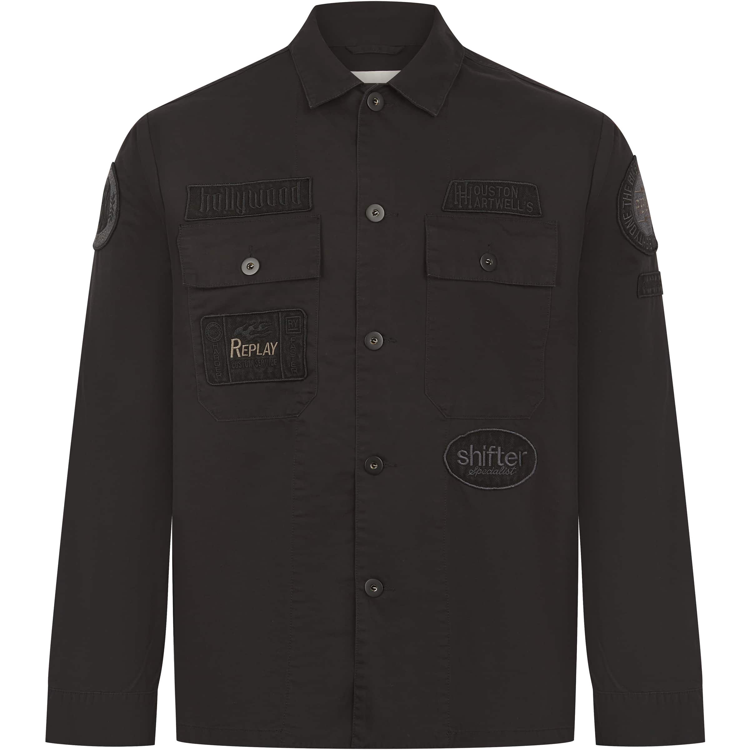 REPLAY REGULAR FIT PATCH OVERSHIRT