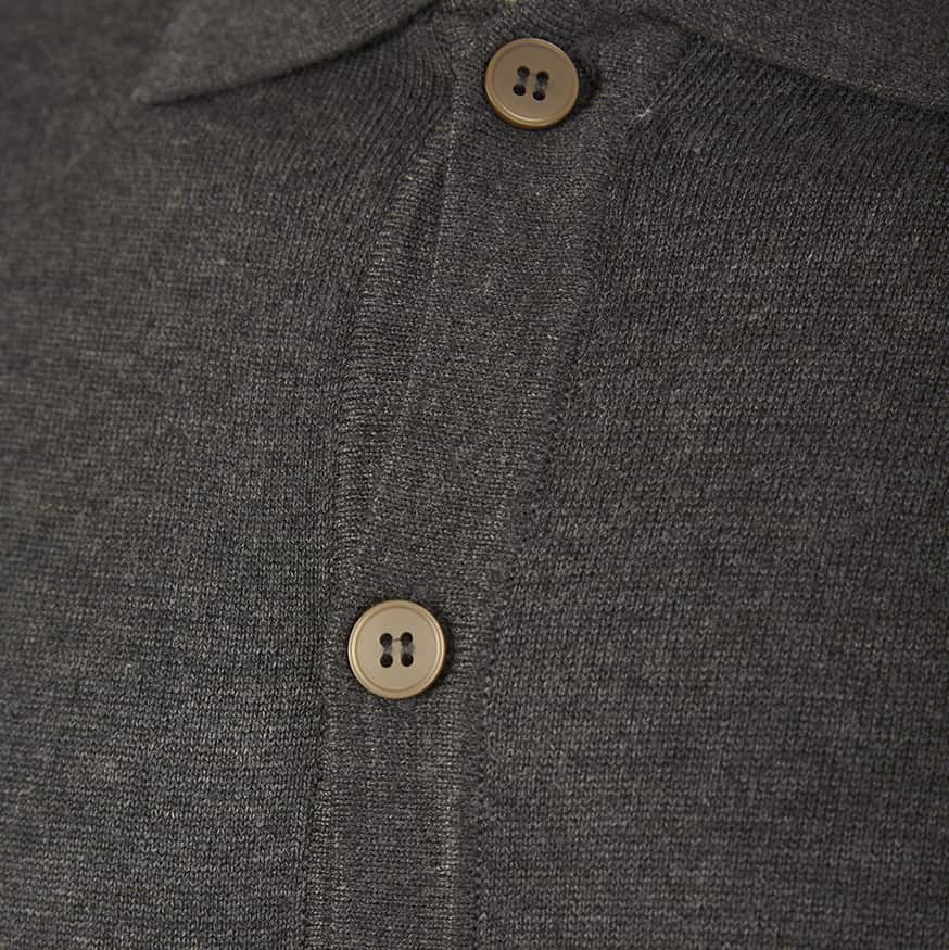 SEINSE COLLARED BUTTON KNIT CARDIGAN