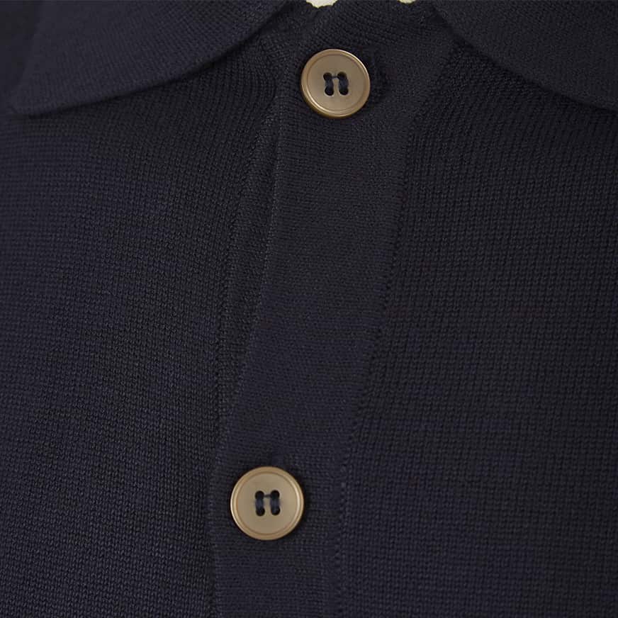 SEINSE COLLARED BUTTON KNIT CARDIGAN