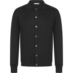 SEINSE COLLARED BUTTON KNIT CARDIGAN