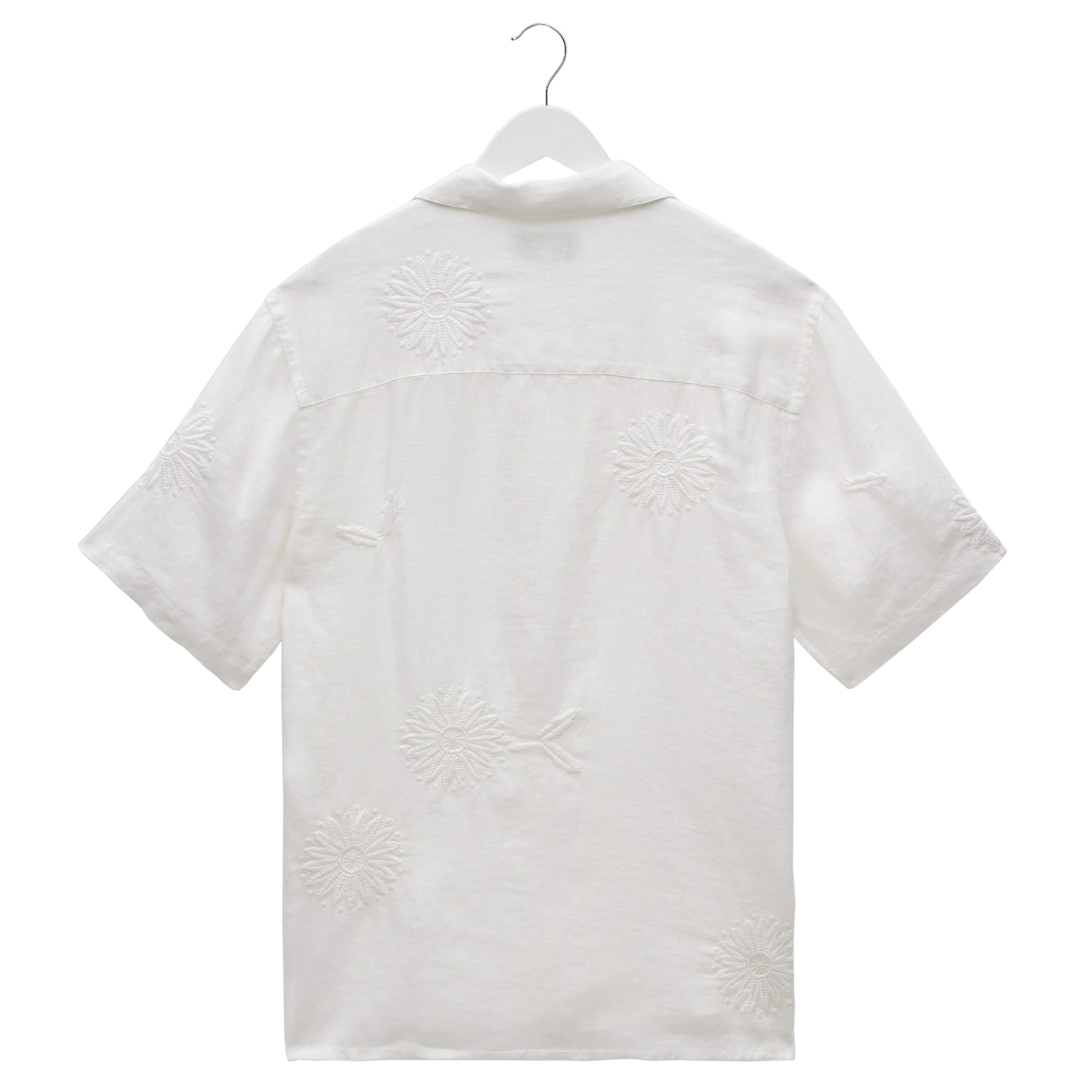 WAX LONDON DIDCOT FLOWER EMBROIDERED SHIRT