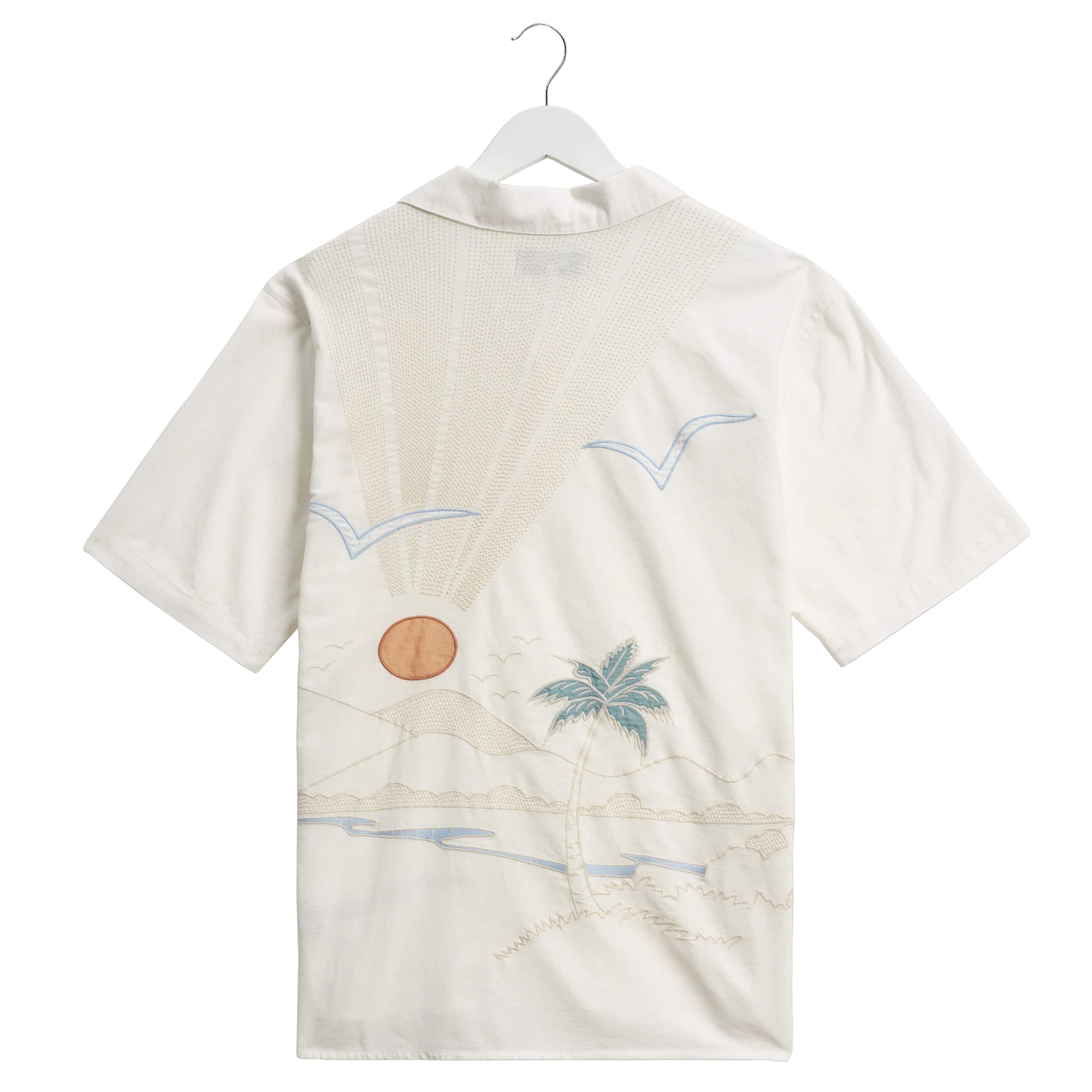 WAX LONDON DIDCOT SUMMER APPLIQUE EMBROIDERED SHIRT