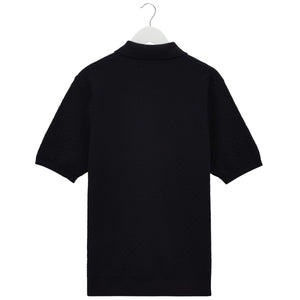 WAX LONDON NAPLES RETRO DIAMOND KNITTED POLO