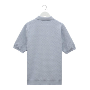 WAX LONDON NAPLES RETRO DIAMOND KNITTED POLO