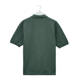 WAX LONDON NAPLES RETRO DIAMOND KNITTED POLO