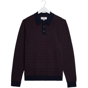 WAX LONDON OBAN MINI GEO MULTI KNIT POLO