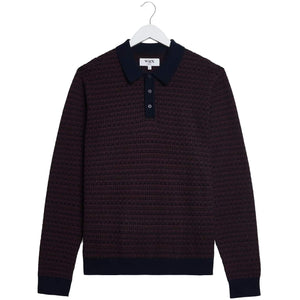 WAX LONDON OBAN MINI GEO MULTI KNIT POLO