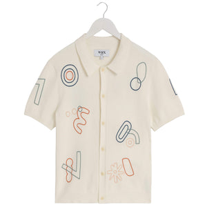 WAX LONDON TELLARO SHAPES EMBROIDERED SHIRT