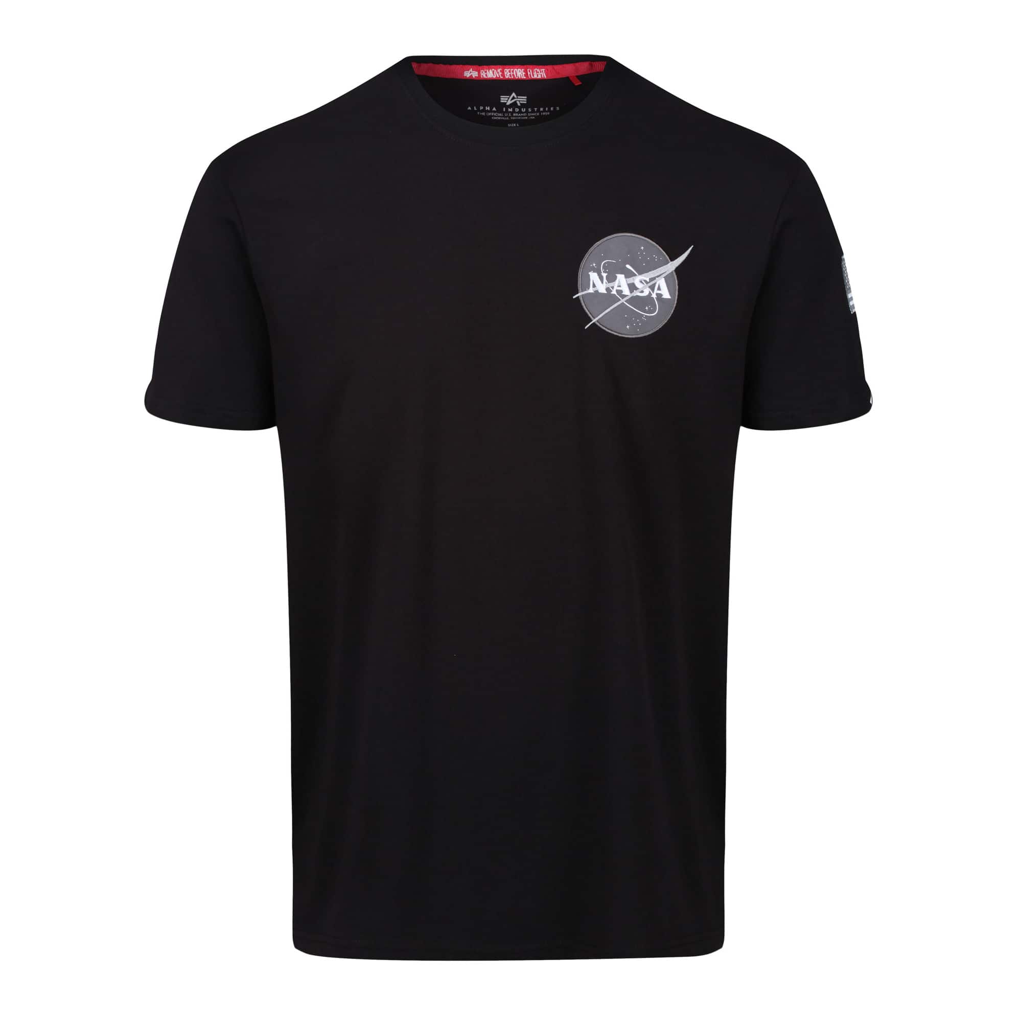 ALPHA INDUSTRIES S/S SPACE SHUTTLE T-SHIRT 176507B BLACK