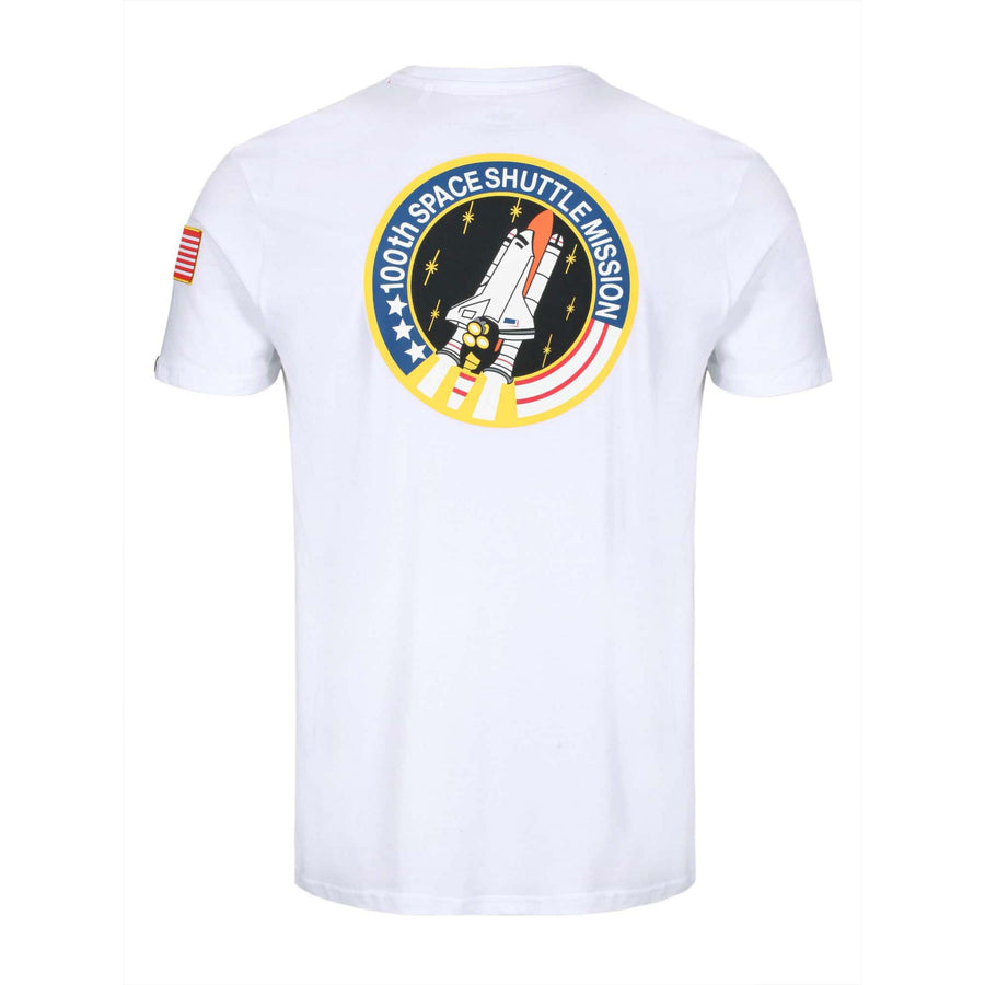 ALPHA INDUSTRIES S/S SPACE SHUTTLE T-SHIRT 176507B WHITE