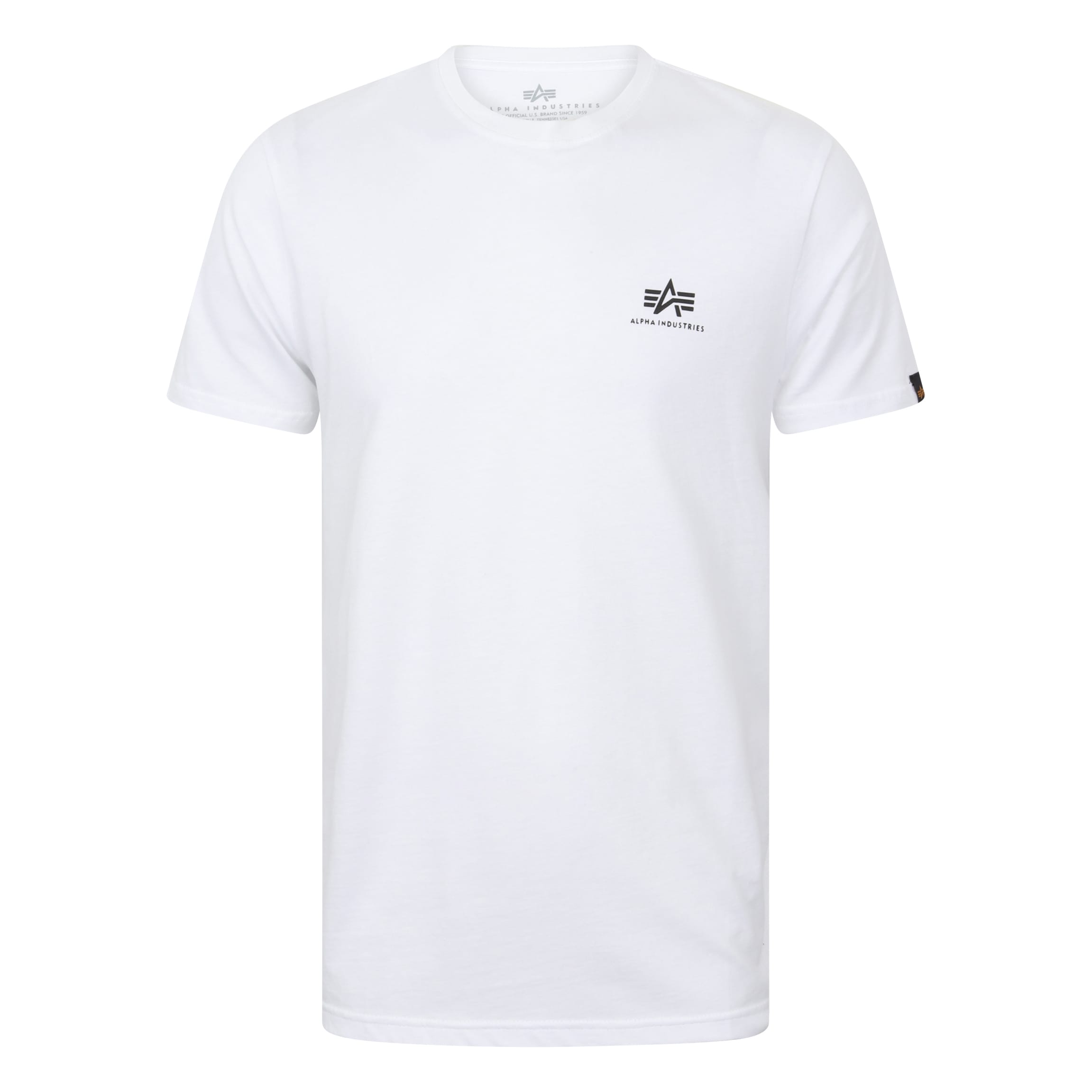 ALPHA INDUSTRIES S/S BASIC SMALL LOGO T-SHIRT 188505 WHITE