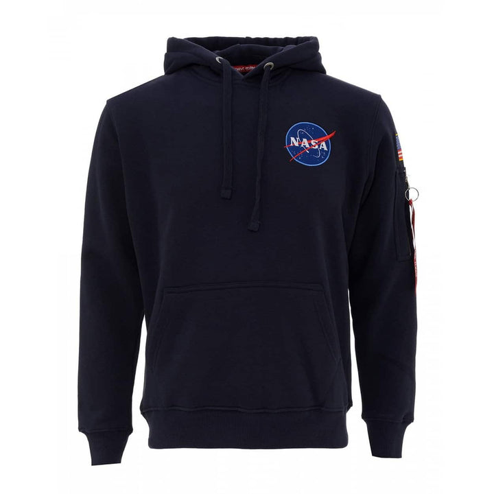 ALPHA INDUSTRIES L/S SPACE SHUTTLE HOODY 178317 REP BLUE