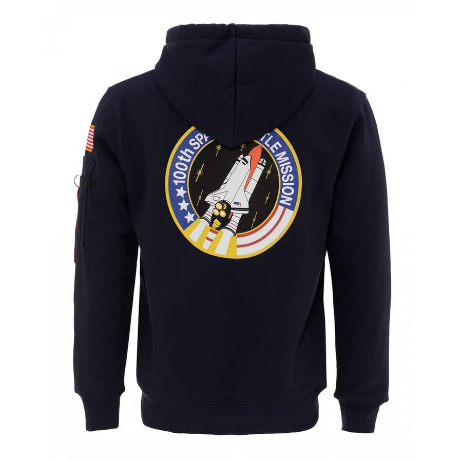 ALPHA INDUSTRIES L/S SPACE SHUTTLE HOODY 178317 REP BLUE