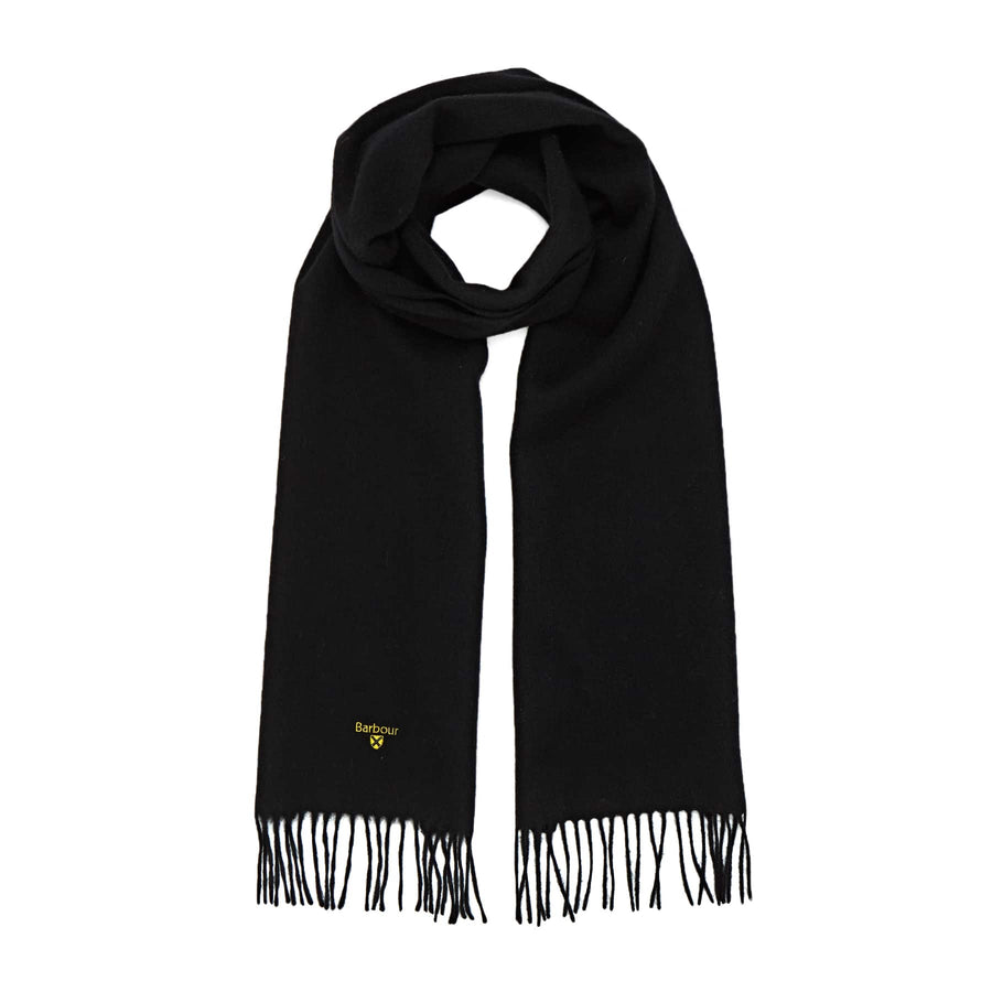 BARBOUR PLAIN LAMBSWOOL SCARF USC0008 BLACK