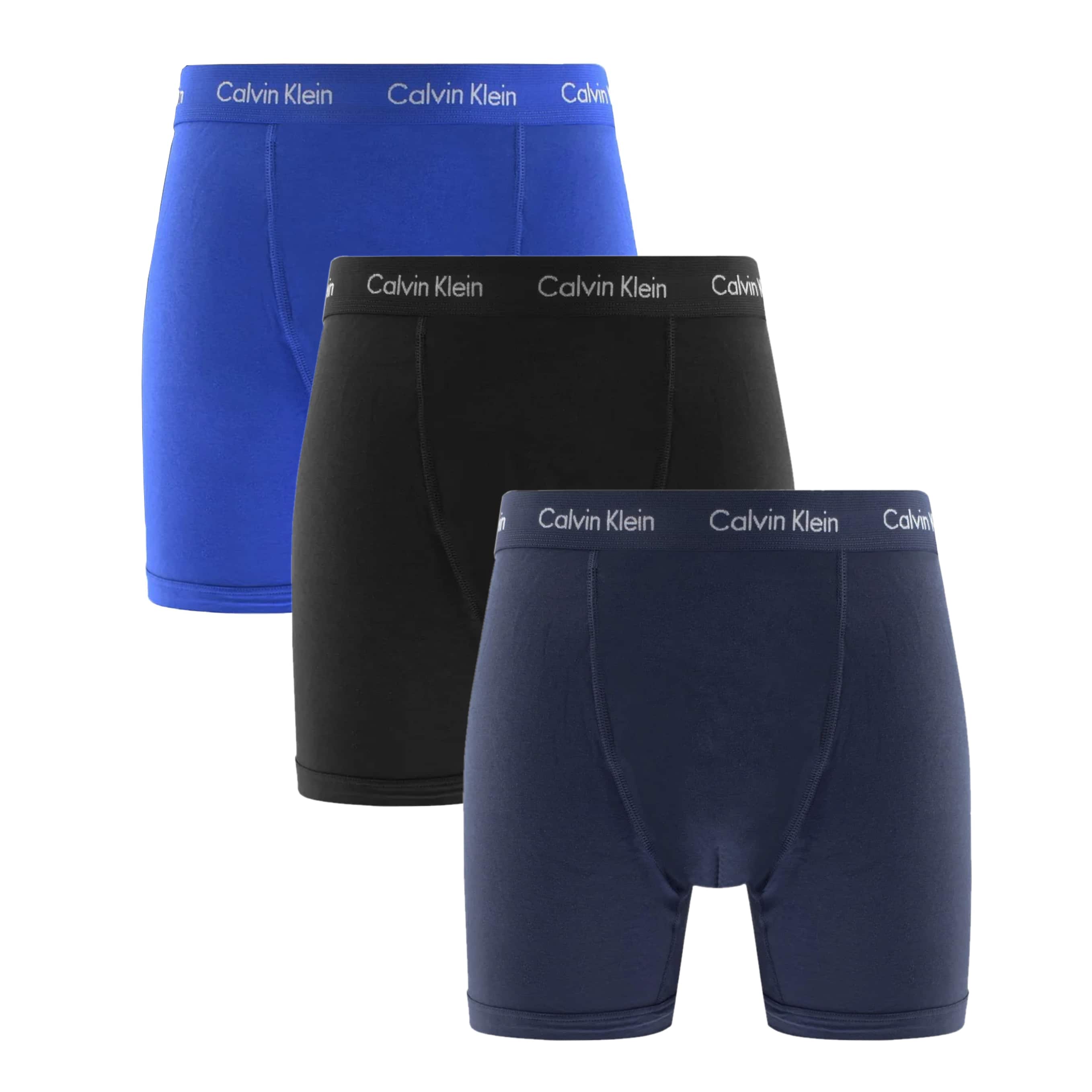 CALVIN KLEIN COTTON STRETCH 3 PACK FITTED TRUNK U2662G 1KU (CBT/NVY/BLU)