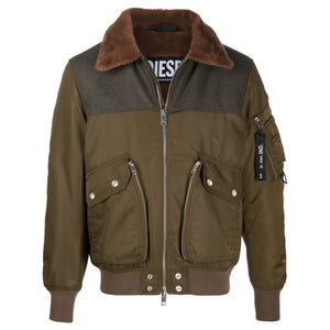 DIESEL L/S W-LOUIS FITTED BOMBER JACKET A00563 KHAKI (512)