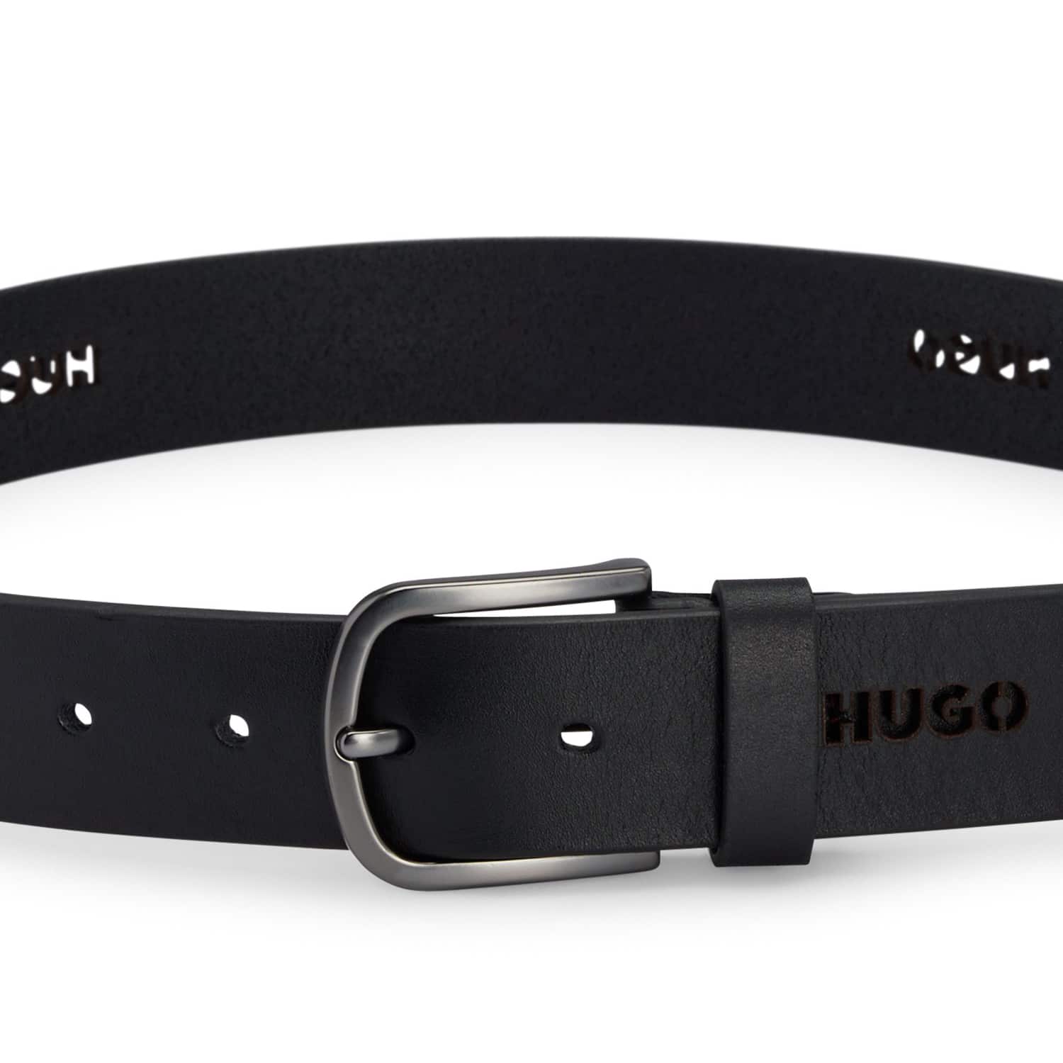 HUGO GLAU CUT-OUT LEATHER BELT