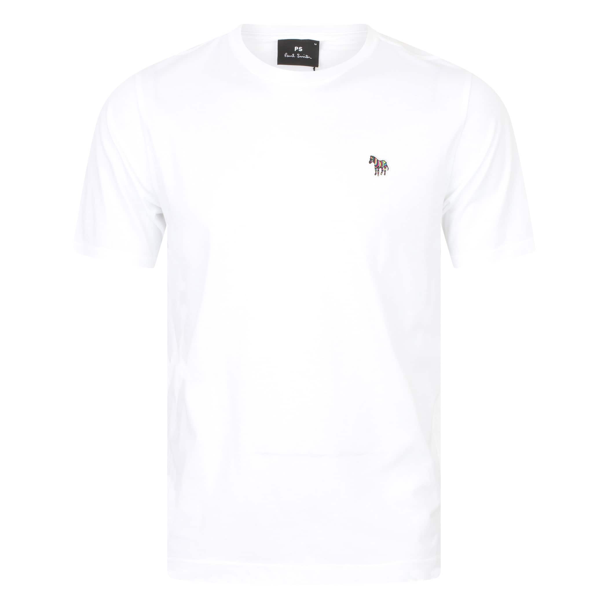 PAUL SMITH S/S ZEBRA BADGE LOGO T-SHIRT M2R-011R-AZEBRA WHITE (01)