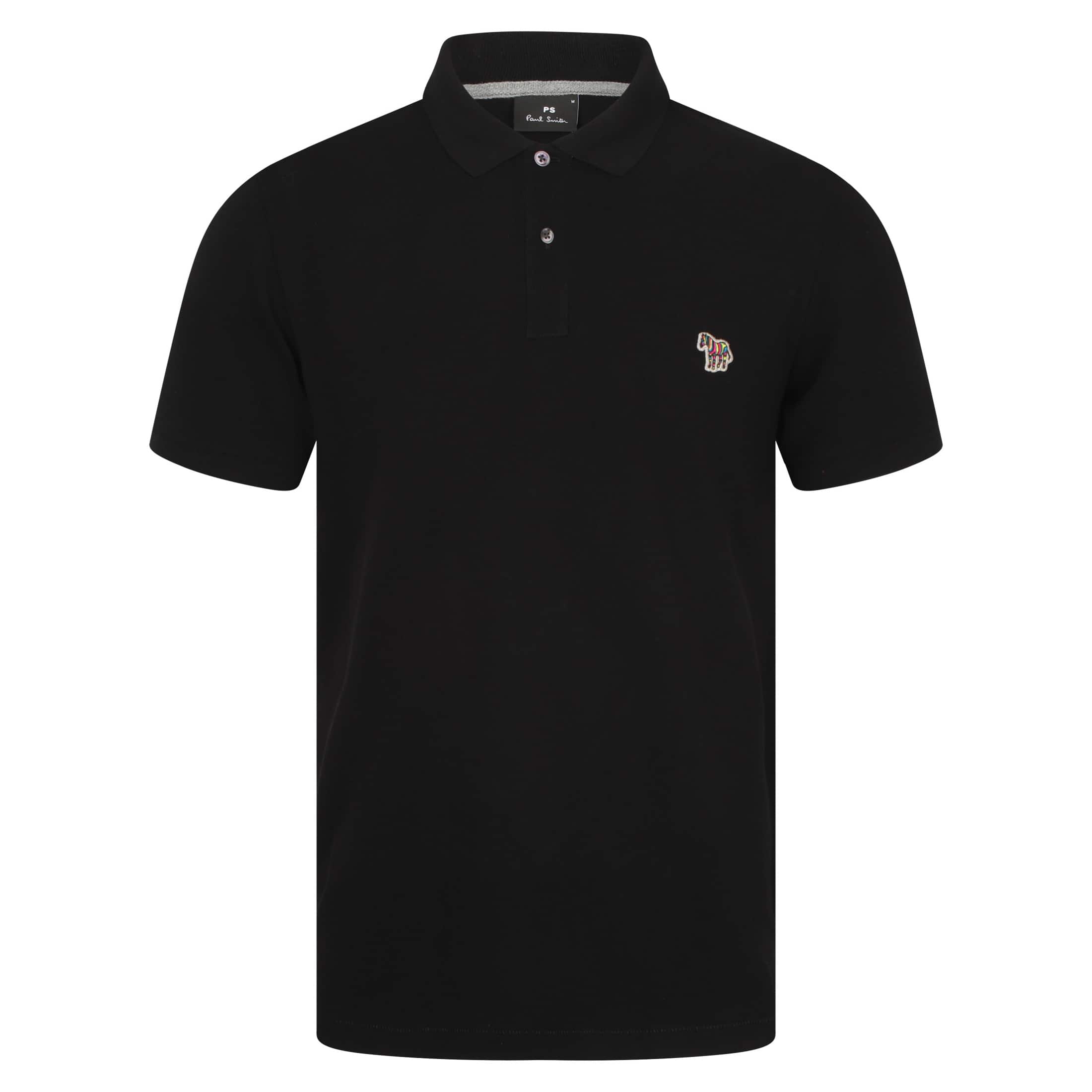 PAUL SMITH S/S ZEBRA BADGE POLO M2R/183K/AZEBRA BLACK (79)