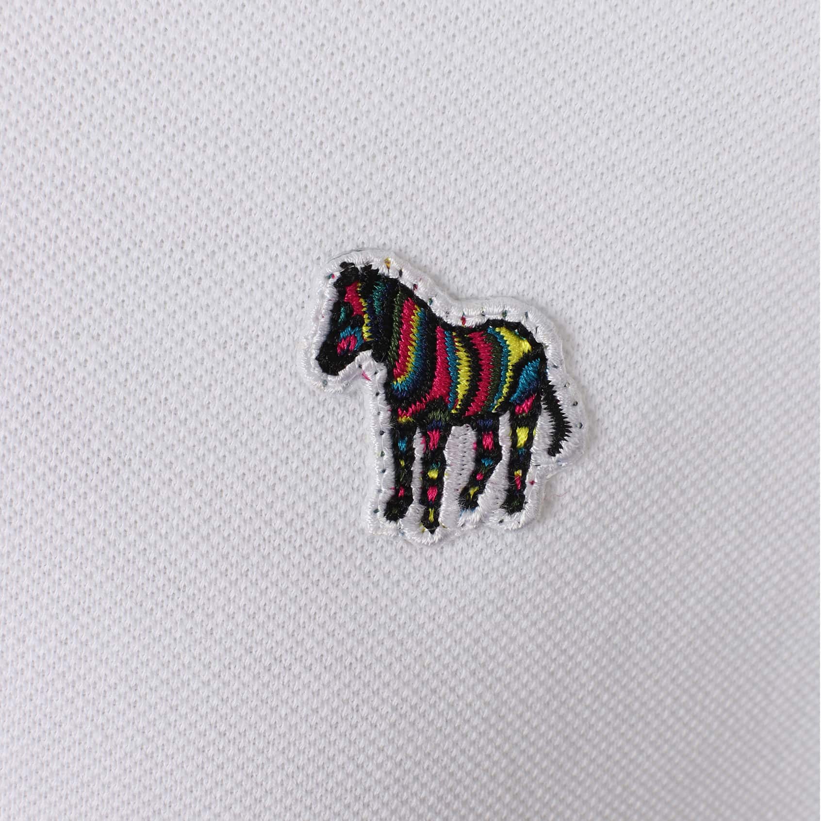 PAUL SMITH S/S ZEBRA BADGE POLO M2R/183K/AZEBRA WHITE (01)