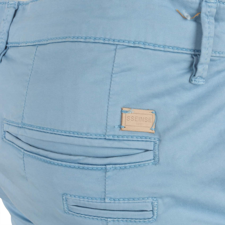 SSEINSE SLANT POCKET FITTED CHINO PSE477SS LIGHT BLUE