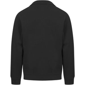 LACOSTE ZIPPERED STAND-UP COLLAR KNITTED SWEATSHIRT