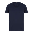 REPLAY RAW CUT V-NECK COTTON T-SHIRT M3591.000.2660 - Navy (576)