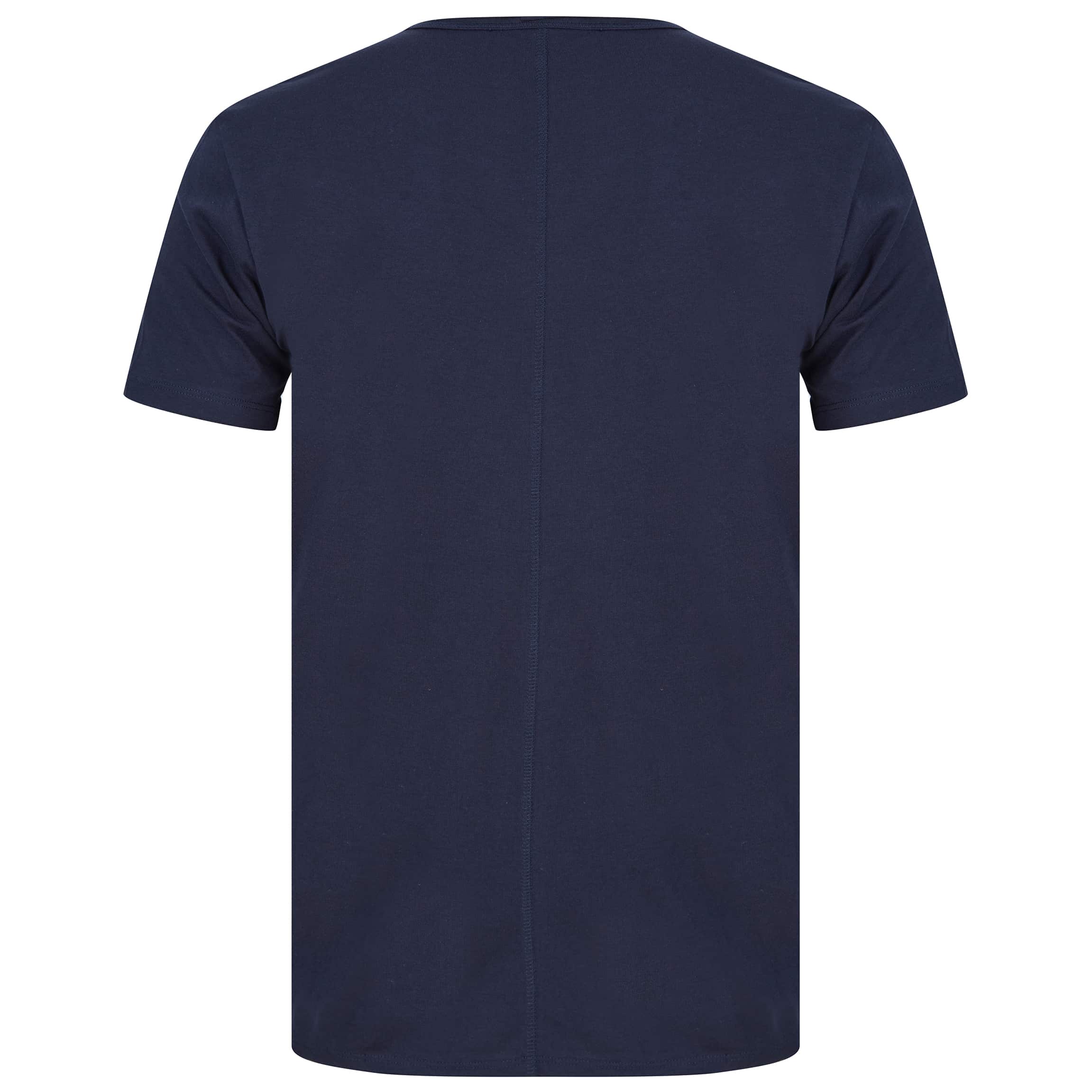 REPLAY RAW CUT V-NECK COTTON T-SHIRT M3591.000.2660 - Navy (576)