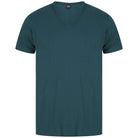 REPLAY RAW CUT V-NECK COTTON T-SHIRT M3591.000.2660 Bottle Green (135)