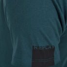 REPLAY RAW CUT V-NECK COTTON T-SHIRT M3591.000.2660 Bottle Green (135)