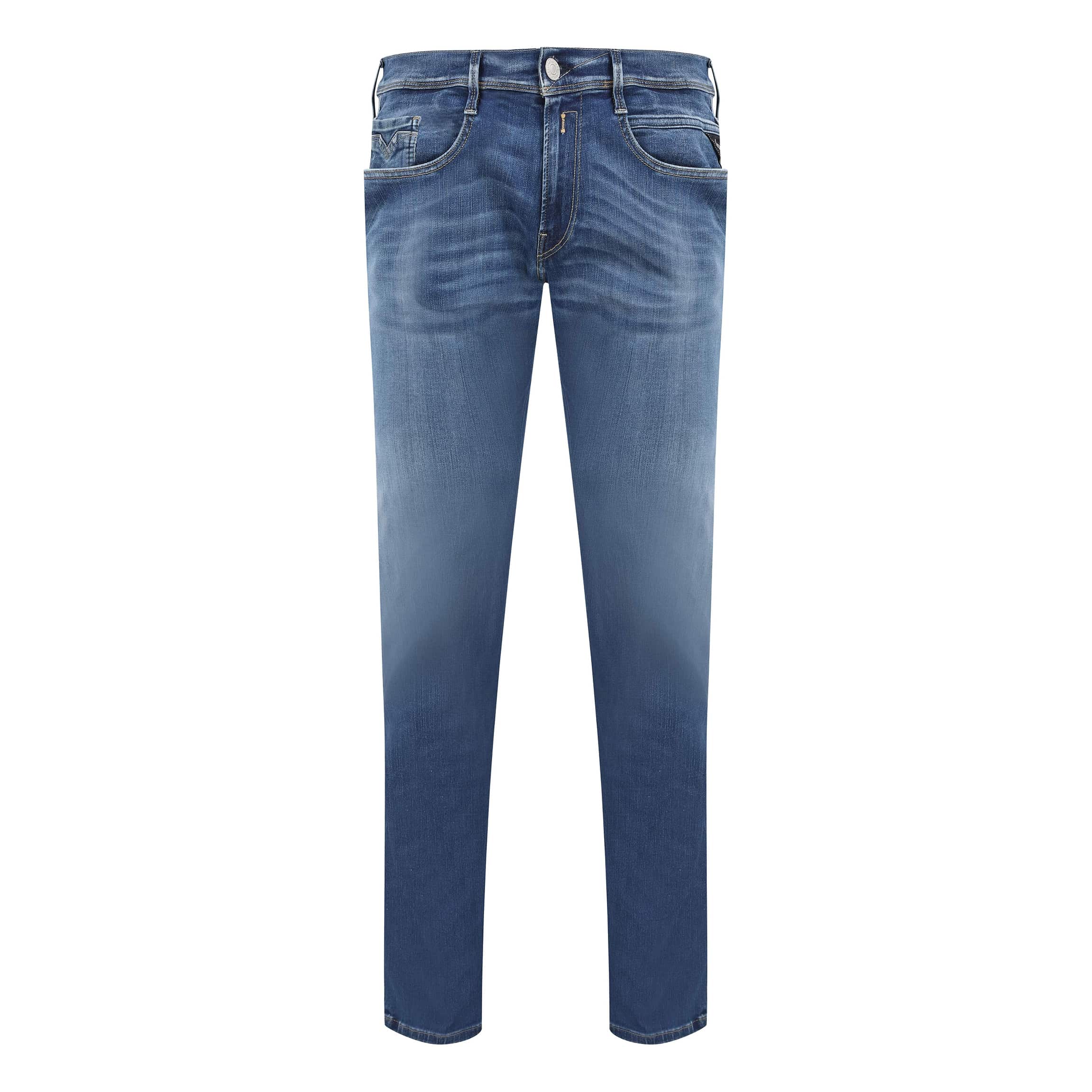 REPLAY ANBASS 5 POCKET HYPERFLEX JEAN M914Y.661.A06.009 BIO BLUE