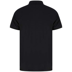 PSYCHO BUNNY LOGO BRANDED POLO B6K001ARPC BLACK
