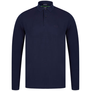 Hugo boss navy outlet long sleeve polo