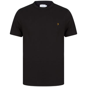 FARAH S/S DANNY LOGO BRANDED T-SHIRT F4KSB056 BLACK