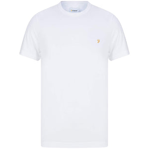 FARAH S/S DANNY LOGO BRANDED T-SHIRT F4KSB056 WHITE