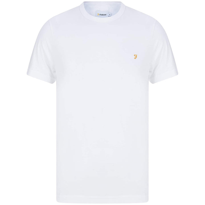 FARAH S/S DANNY LOGO BRANDED T-SHIRT F4KSB056 WHITE