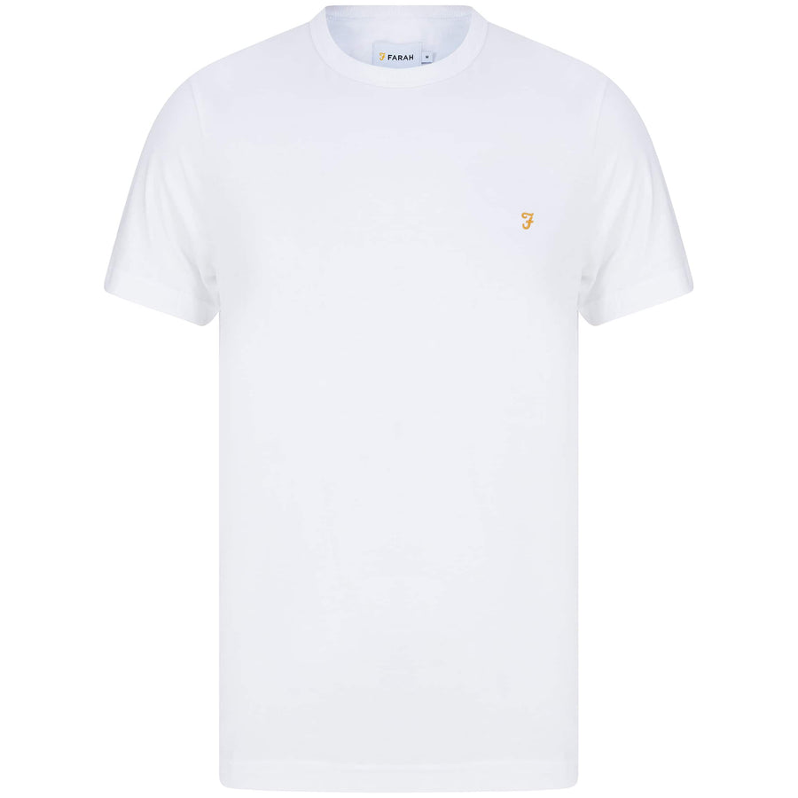 FARAH S/S DANNY LOGO BRANDED T-SHIRT F4KSB056 WHITE