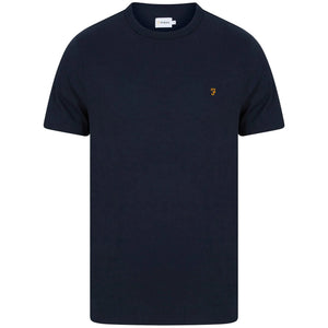 FARAH S/S DANNY LOGO BRANDED T-SHIRT F4KSB056 NAVY