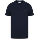 FARAH S/S DANNY LOGO BRANDED T-SHIRT F4KSB056 NAVY