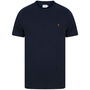 FARAH S/S DANNY LOGO BRANDED T-SHIRT F4KSB056 NAVY