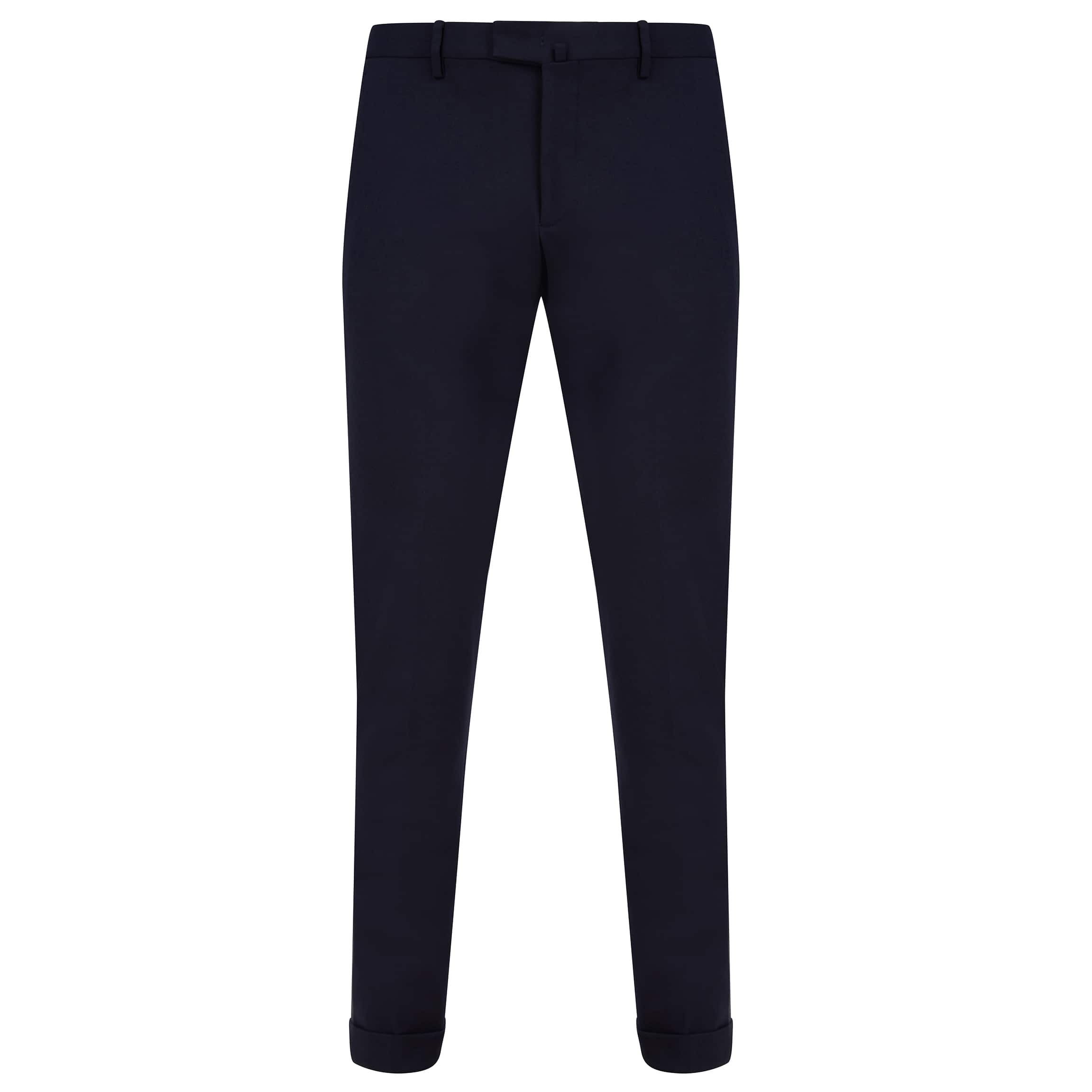 BRIGLIA SLANT POCKET JERSEY FITTED TROUSER BG03P NAVY