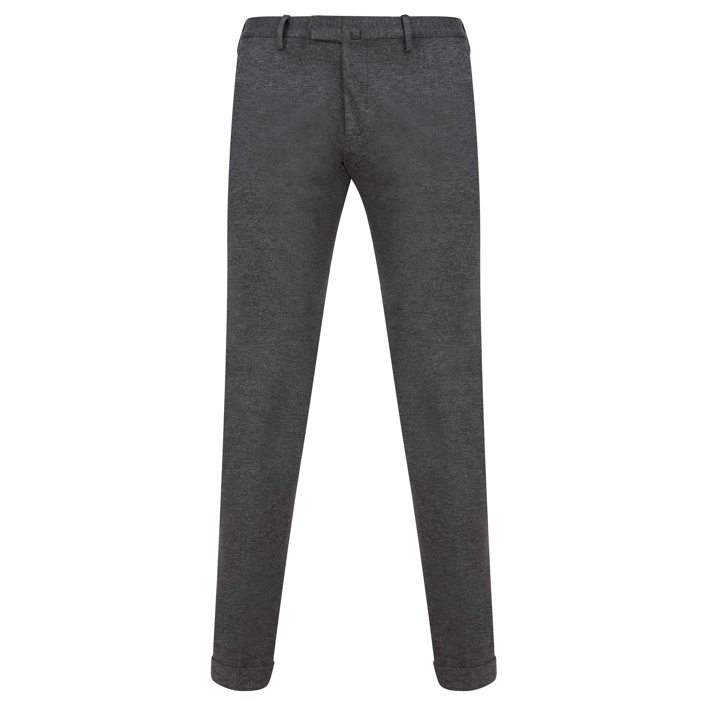 BRIGLIA SLANT POCKET JERSEY FITTED TROUSER BG03P CHARCOAL