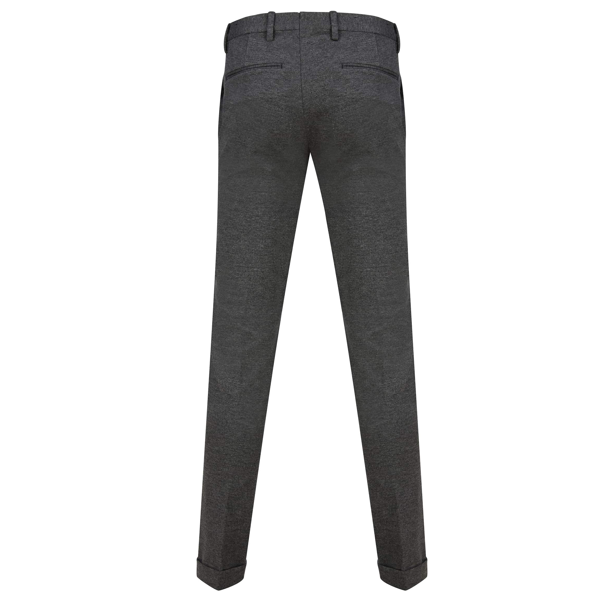 BRIGLIA SLANT POCKET JERSEY FITTED TROUSER BG03P CHARCOAL