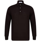 FILIPPO DE LAURENTIIS L/S ULTRA FINE MERINO POLO I27611 DARK BROWN (202)