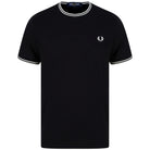 FRED PERRY S/S TWIN TIPPED T-SHIRT M1588 BLACK (102)