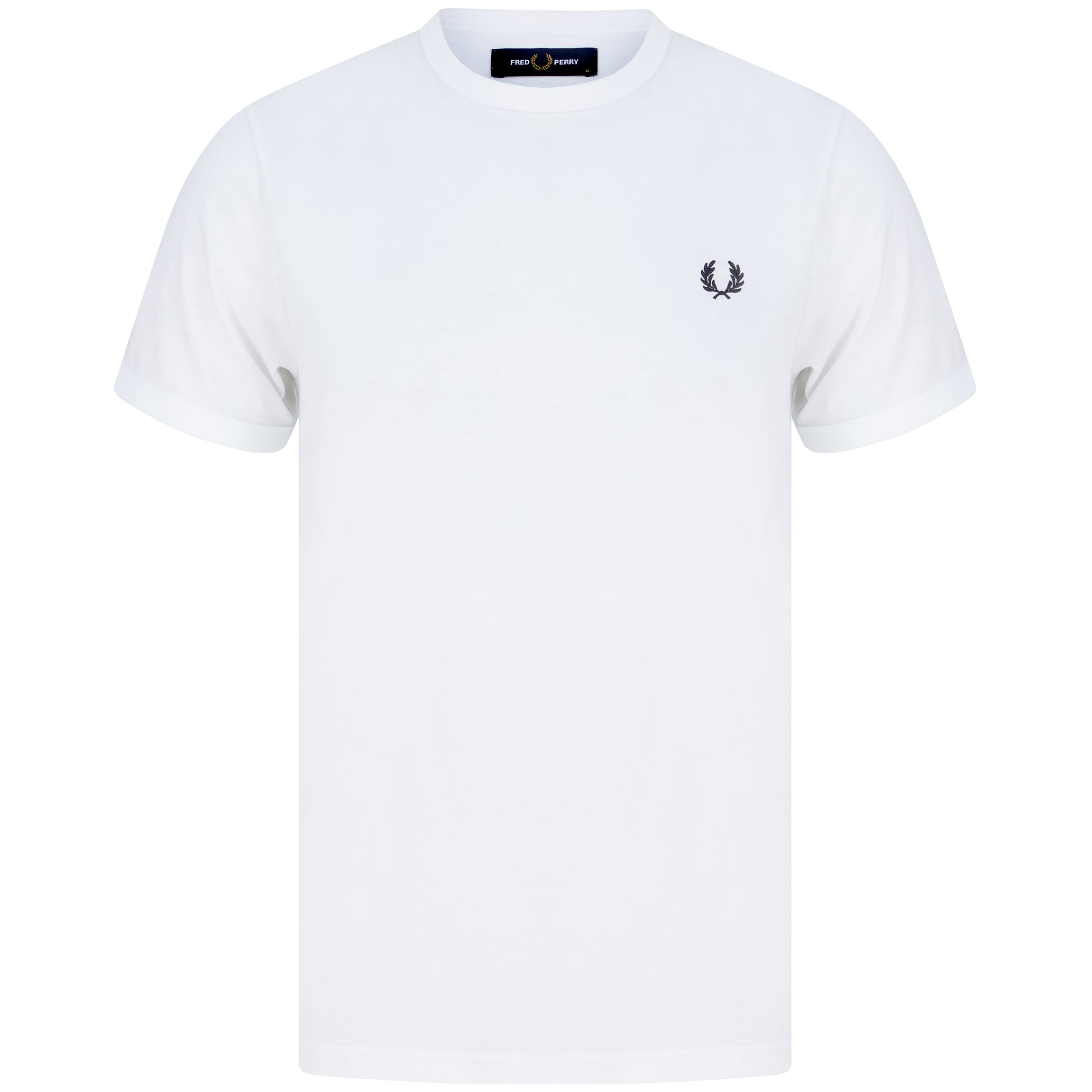 FRED PERRY RINGER FITTED T-SHIRT M3519 WHITE