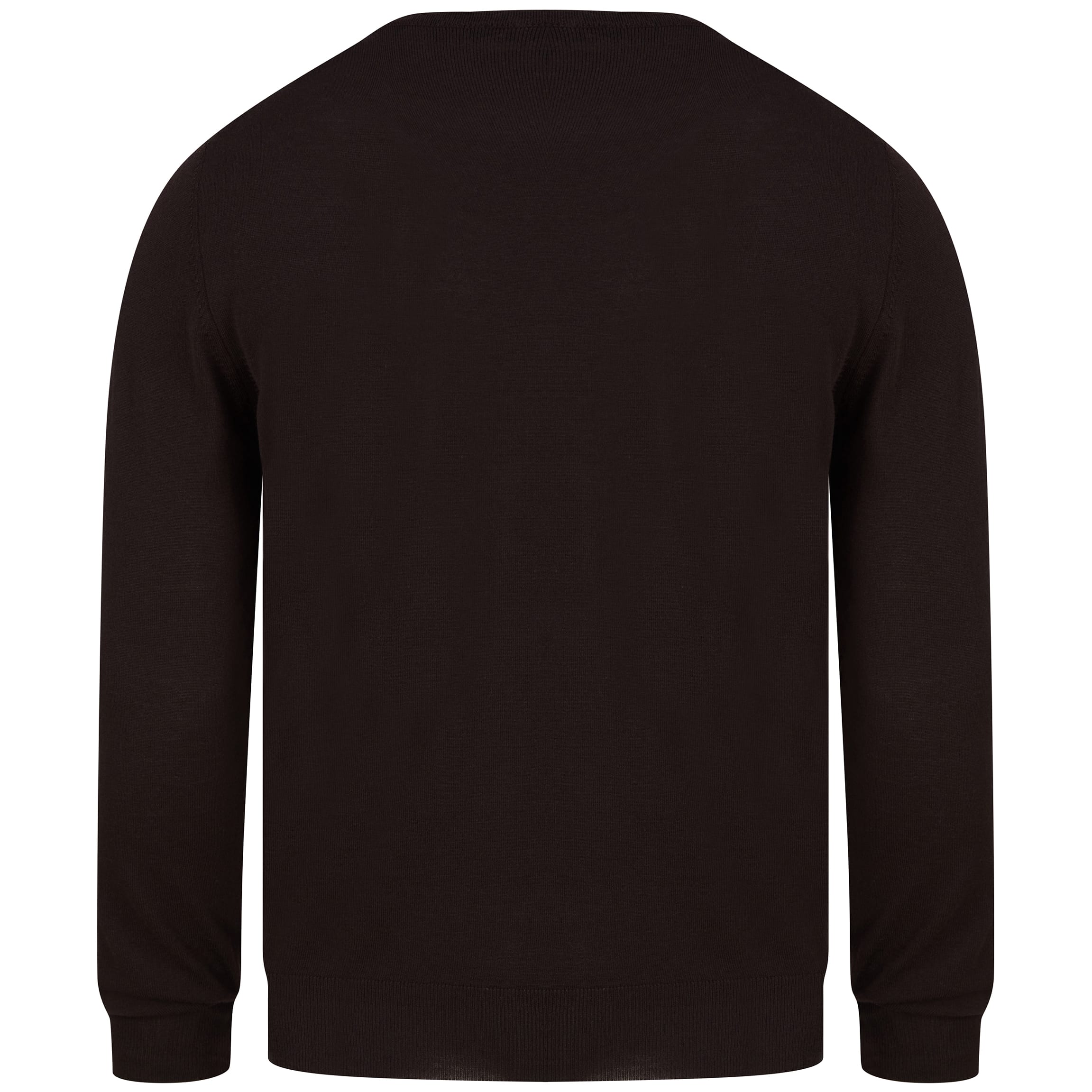 FILIPPO DE LAURENTIIS L/S ULTRA FINE MERINO JUMPER I27101 DARK BROWN (480)