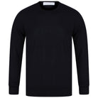 FILIPPO DE LAURENTIIS L/S ULTRA FINE MERINO JUMPER I27101 NAVY (008)