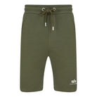 ALPHA INDUSTRIES BASIC SMALL LOGO SWEAT SHORTS 116363 Dark Olive 142